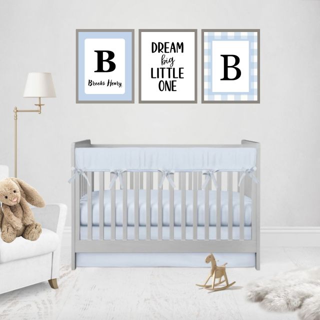 Light Blue Crib Bedding Set - The Creative Raccoon