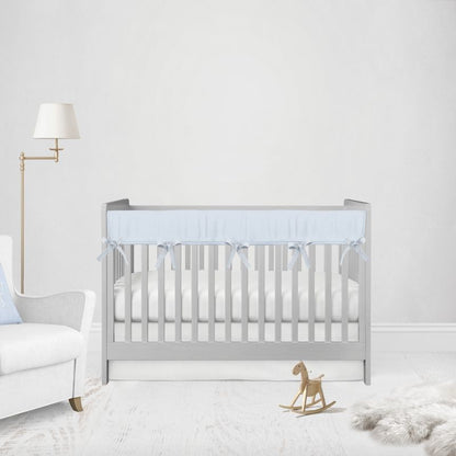 Light Blue Crib Rail Cover - The Creative Raccoon
