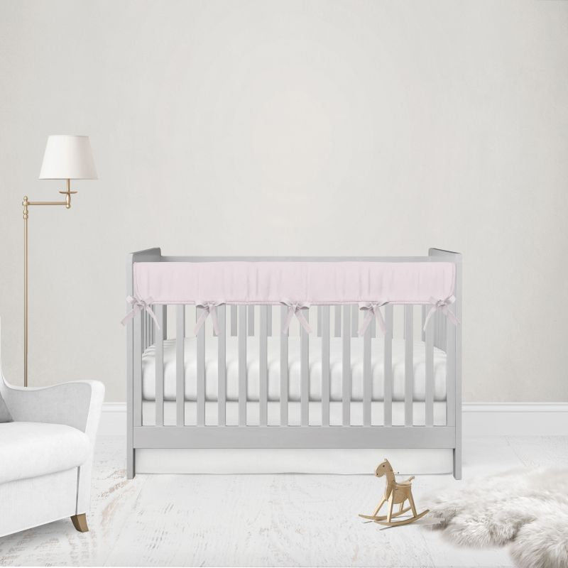 Light Pink Crib Rail Cover Set, Girl Nursery Bedding -  The Creative Raccoon