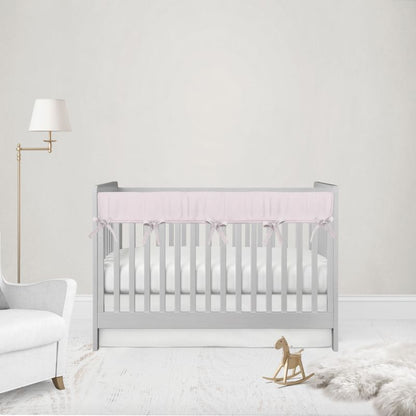 Light Pink Crib Rail Cover Set, Girl Nursery Bedding -  The Creative Raccoon