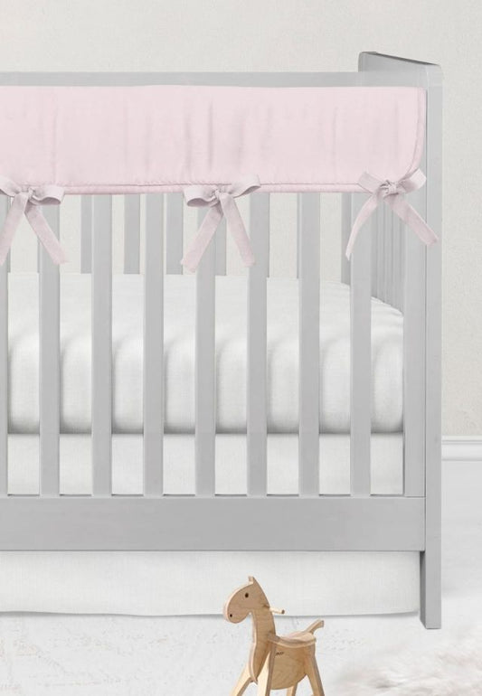 Light Pink Crib Rail Cover Set, Girl Nursery Bedding -  The Creative Raccoon