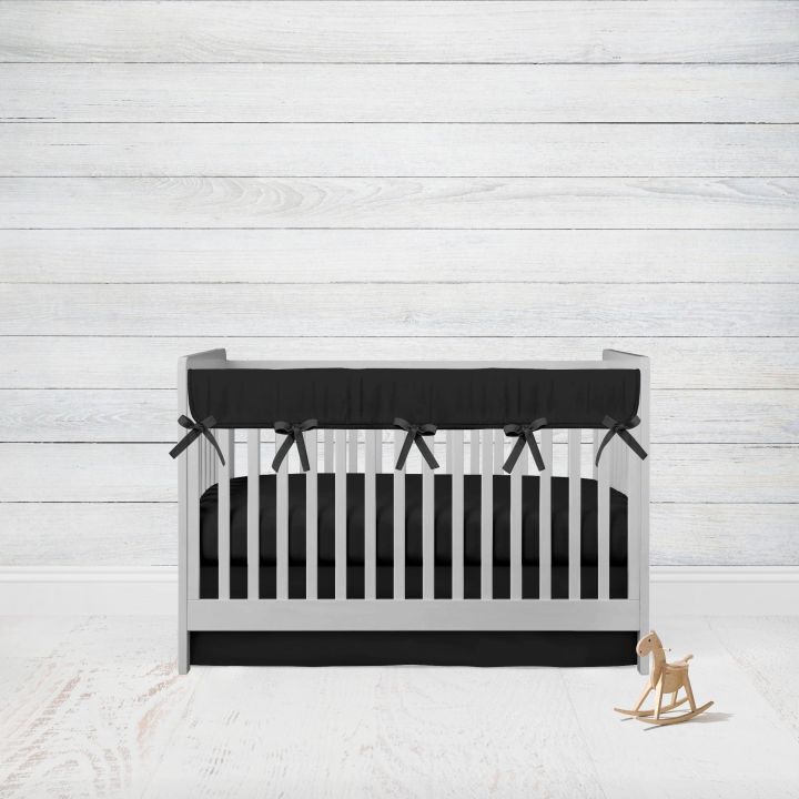Mini Crib Bedding, Black Nursery - The Creative Raccoon