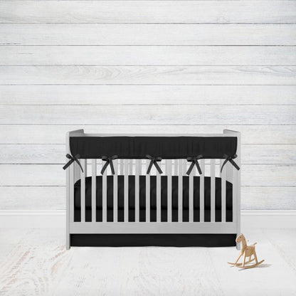 Mini Crib Bedding, Black Nursery - The Creative Raccoon