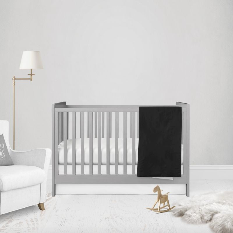 Mini Crib Bedding, Black Nursery - The Creative Raccoon