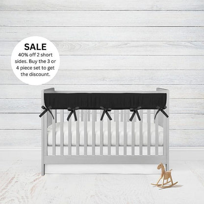 Mini Crib Bedding, Black Nursery, 2-piece set - The Creative Raccoon