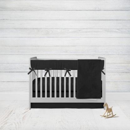 Mini Crib Bedding, Black Nursery - The Creative Raccoon