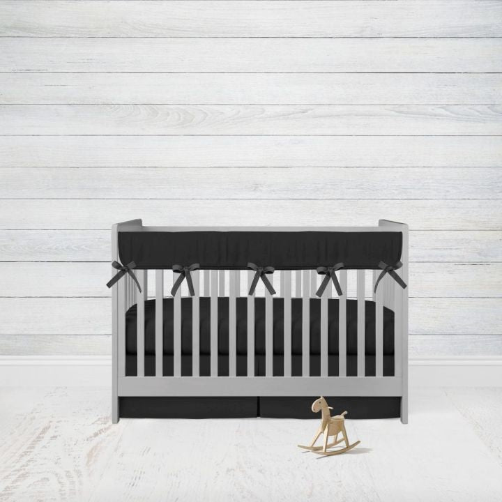 Mini Crib Bedding, Black Nursery - The Creative Raccoon