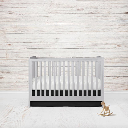 Mini Crib Bedding, Black Nursery - The Creative Raccoon