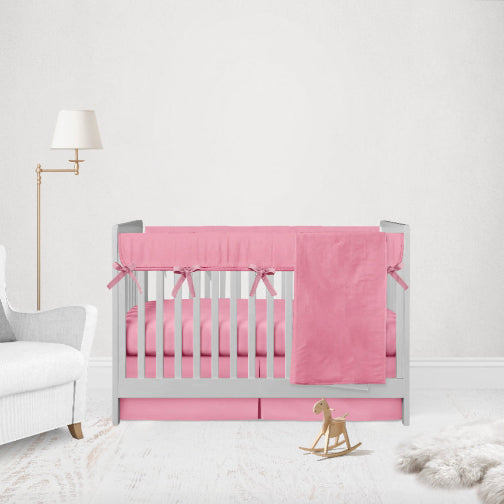 Mini Crib Bedding Set Pink Nursery Set - The Creative Raccoon