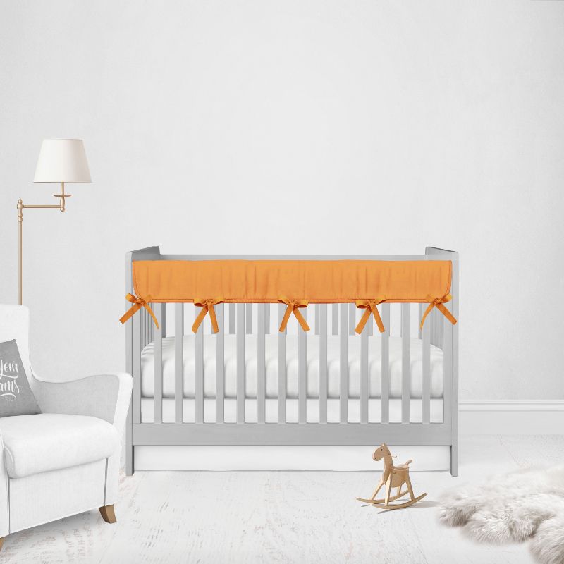 Mini Crib Rail Teething Cover Orange Bedding Nursery Sets - The Creative Raccoon