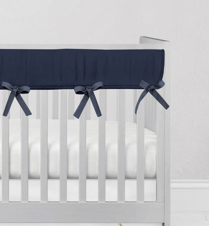 Navy Crib Rail Cover - The Creative Raccoon