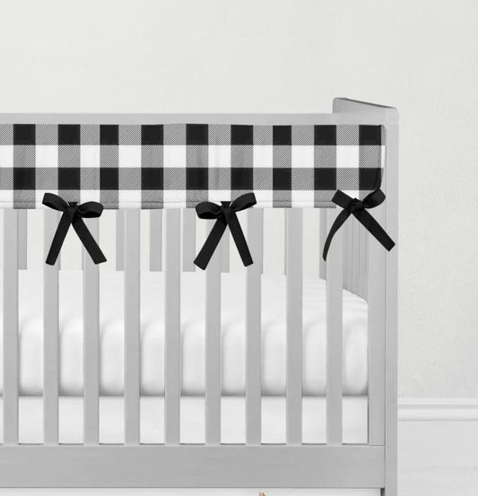On the Farm Plaid Rail Cover for Teething - The Creative Raccoon