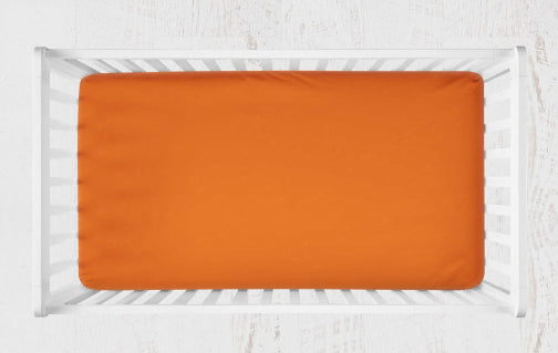 Orange Bedding Sets Crib Sheet Changing Pad Cover - The Creative Raccoon