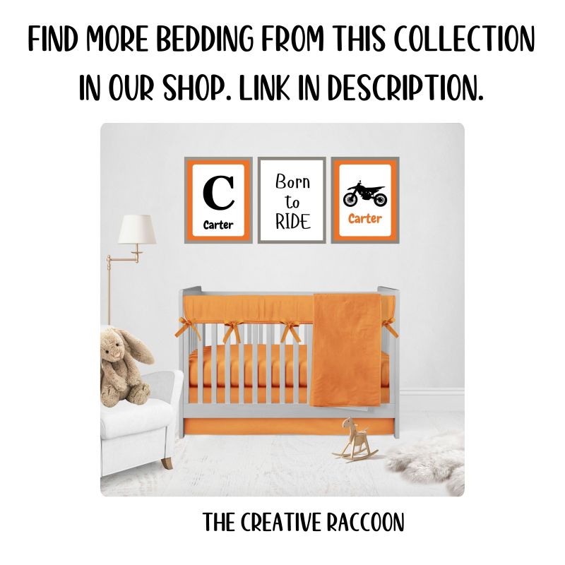 Orange Bedding Sets Crib Sheet Changing Pad Cover - The Creative Raccoon