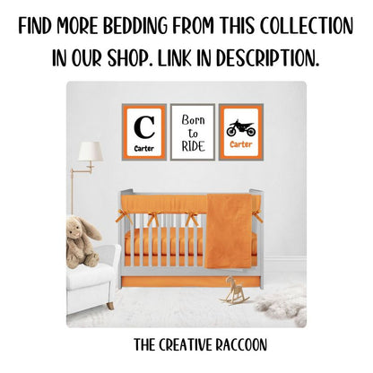 Orange Bedding Sets Crib Sheet Changing Pad Cover - The Creative Raccoon