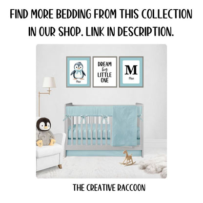 Pastel Theme Changing Pad Cover Crib Sheet Blue Nursery - The Creative Raccoon