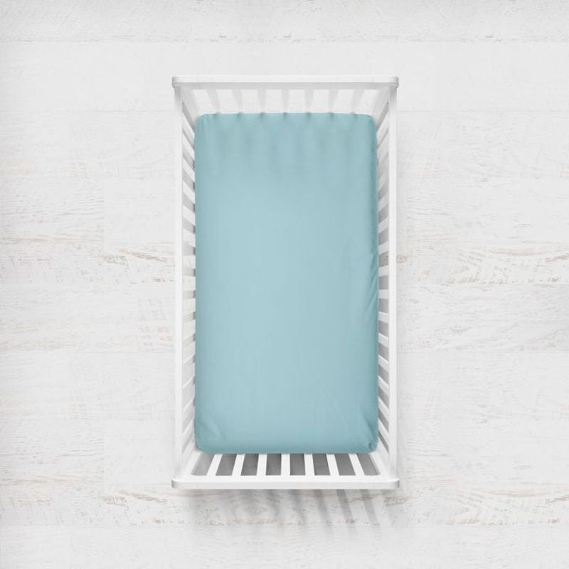 Pastel Theme Changing Pad Cover Crib Sheet Blue Nursery - The Creative Raccoon