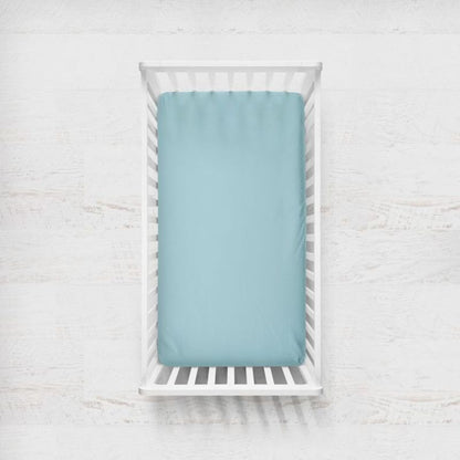 Pastel Theme Changing Pad Cover Crib Sheet Blue Nursery - The Creative Raccoon
