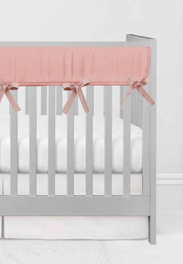 Pink Crib Rail Cover: Coral Nursery  - The Creative Raccoon