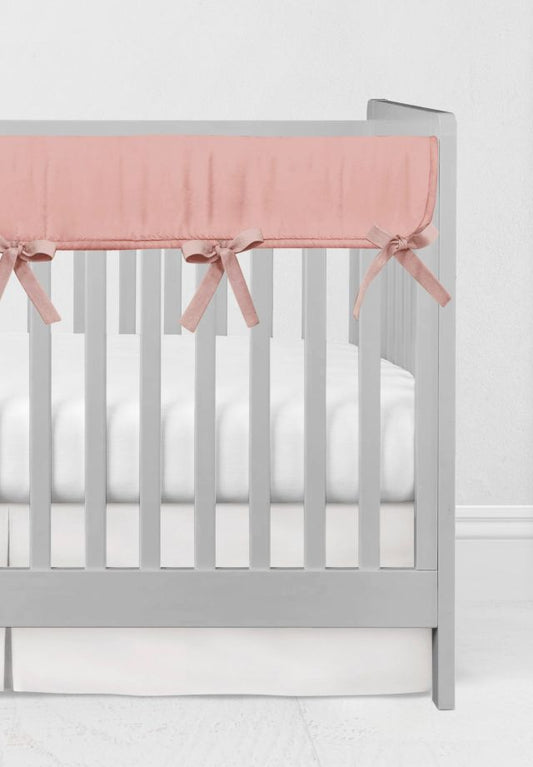 Pink Crib Rail Cover: Coral Nursery  - The Creative Raccoon