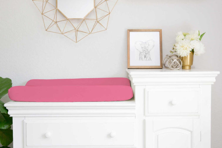 Pink Nursery Sets Changing Pad Cover Pink Crib Sheets - The Creative Raccoon