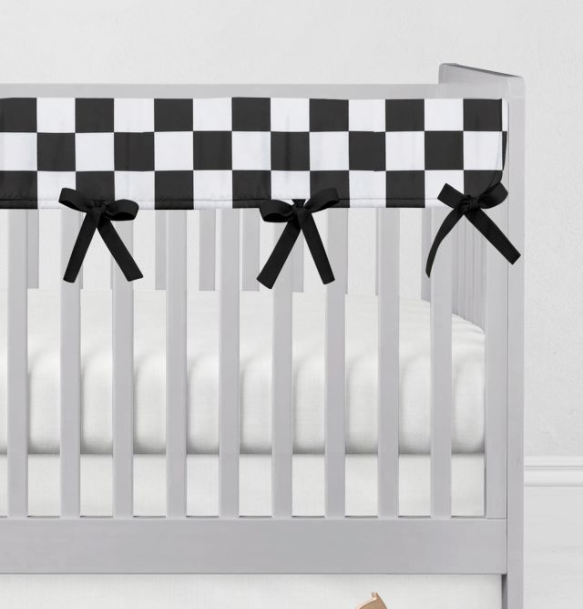 Rail Cover for Teething Checkered - The Creative Raccoon