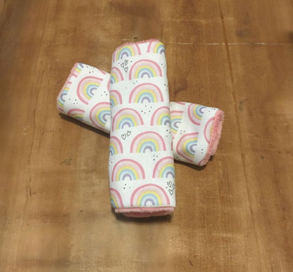 Rainbow Car Seat Strap Covers - The Creative Raccoon