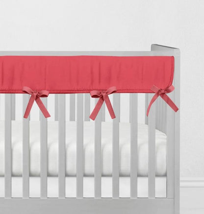 Red Crib Rail Cover - The Creative Raccoon