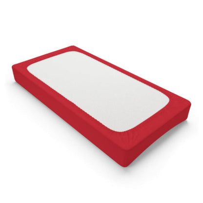 Red Themed Changing Pad Cover Crib Sheet Red Nursery Decor - The Creative Raccoon