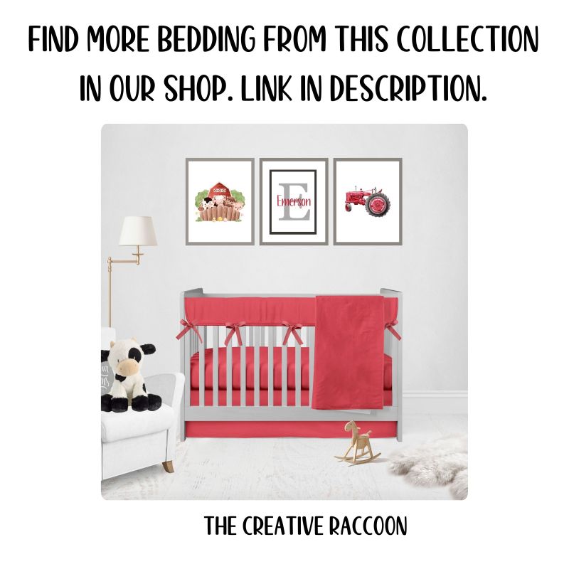 Red Themed Changing Pad Cover Crib Sheet Red Nursery Decor - The Creative Raccoon