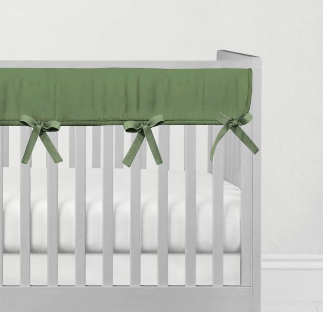 Sage Green Crib Rail Cover - The Creative Raccoon