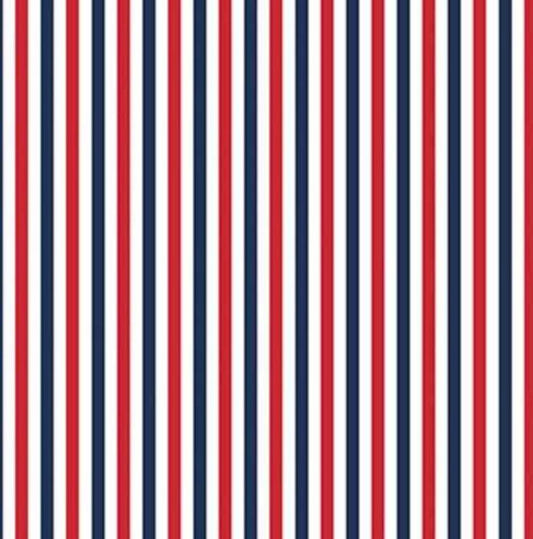 Striped Fabric, Patriotic Fabric, Riley Blake Designs - The Creative Raccoon