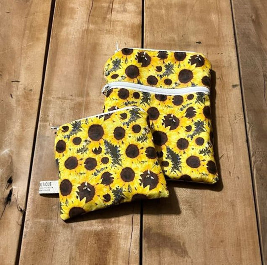 Sunflower Wet Dry Bag, Period Bag - The Creative Raccoon