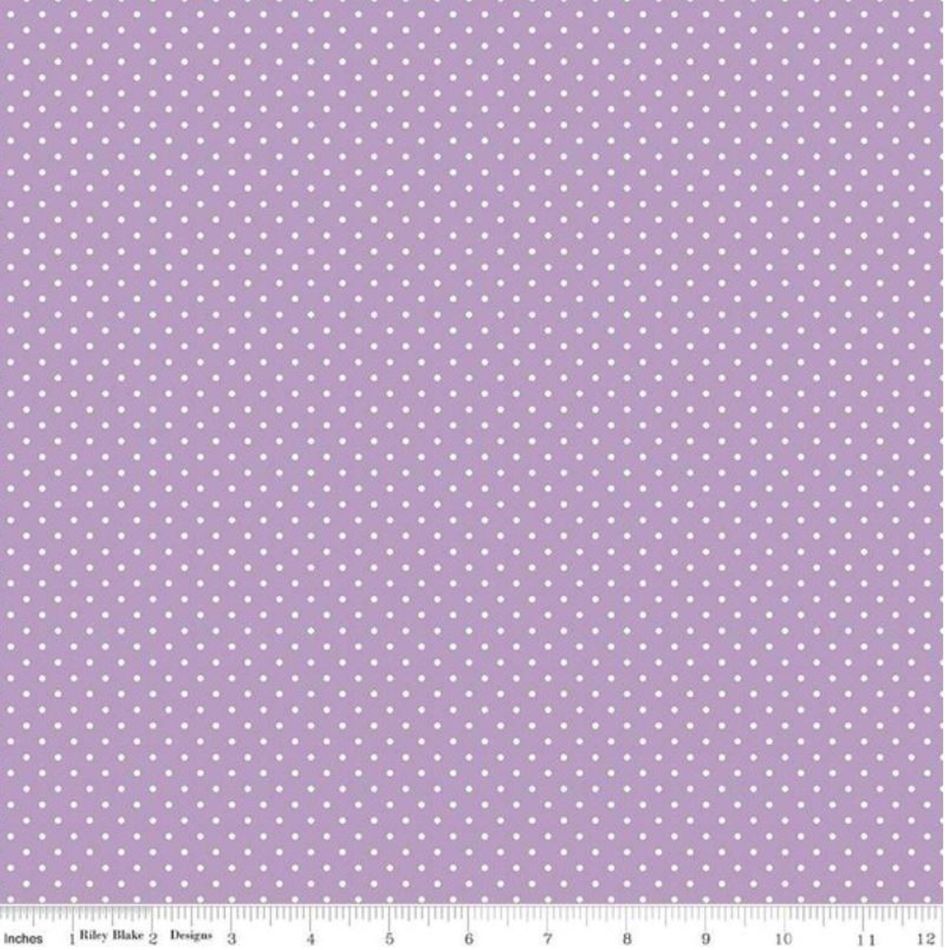Swiss Dot Fabric, Lavender Fabric, Riley Blake, Quilting Cotton Fabric - The Creative Raccoon