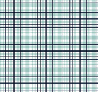 Tartan Plaid Fabric, Riley Blake Designs, It's a Boy Plaid Aqua - The Creative Raccoon