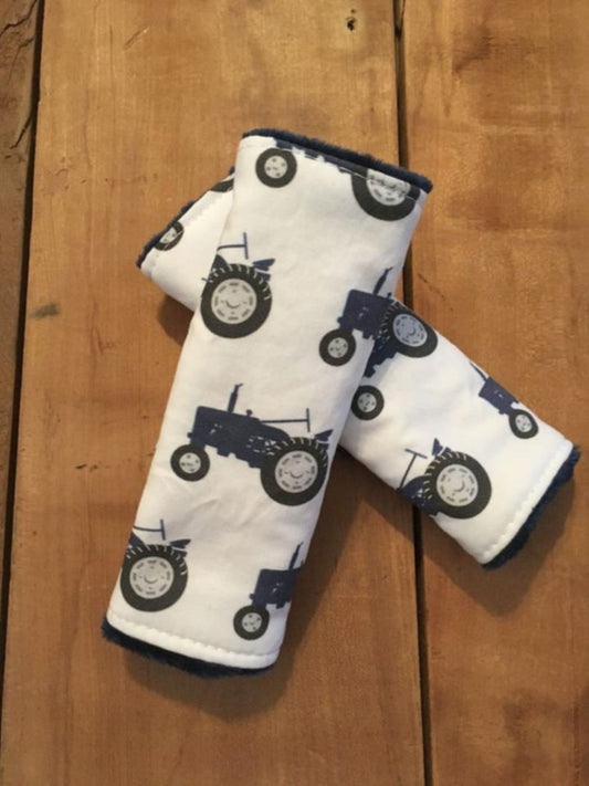 Tractor Gift Car Seat Strap Covers Farm Themed - The Creative Raccoon
