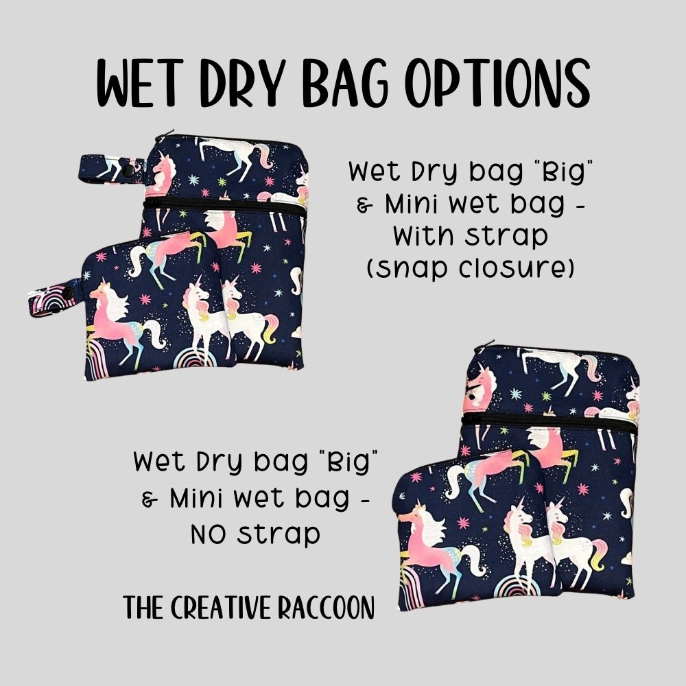 Wet Dry Bag Period Bag Unicorn Gift Waterproof Pool Bag - The Creative Raccoon