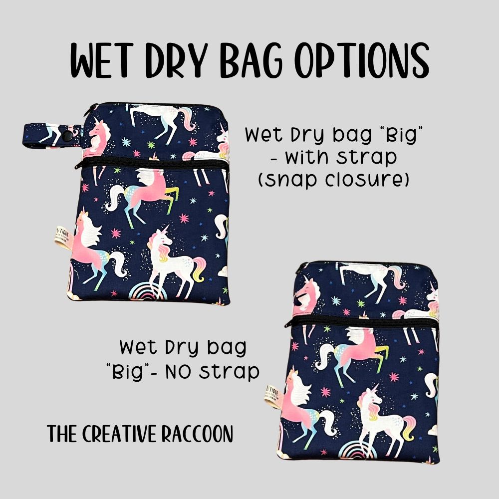 Wet Dry Bag Period Bag Unicorn Gift Waterproof Pool Bag - The Creative Raccoon
