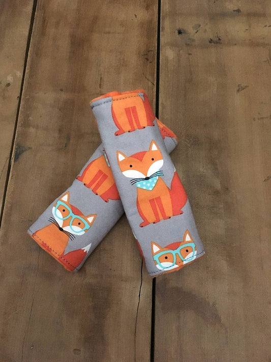 Woodland Animals Nursery Car Seat Strap Covers - The Creative Raccoon