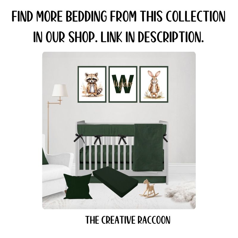 Woodland Themed Crib Sheet Changing Pad Cover Hunter - The Creative Raccoon 
