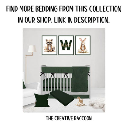 Woodland Themed Crib Sheet Changing Pad Cover Hunter - The Creative Raccoon 