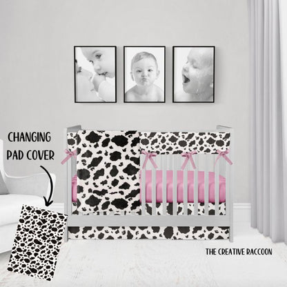 Baby Girl Farm Crib Bedding 5 - Piece Set, Pink Crib Sheets - The Creative Raccoon