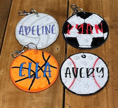 Basketball Bag Tag, Personalized Sports Bag Tag, Kids Backpack Accessory - The Creative Raccoon