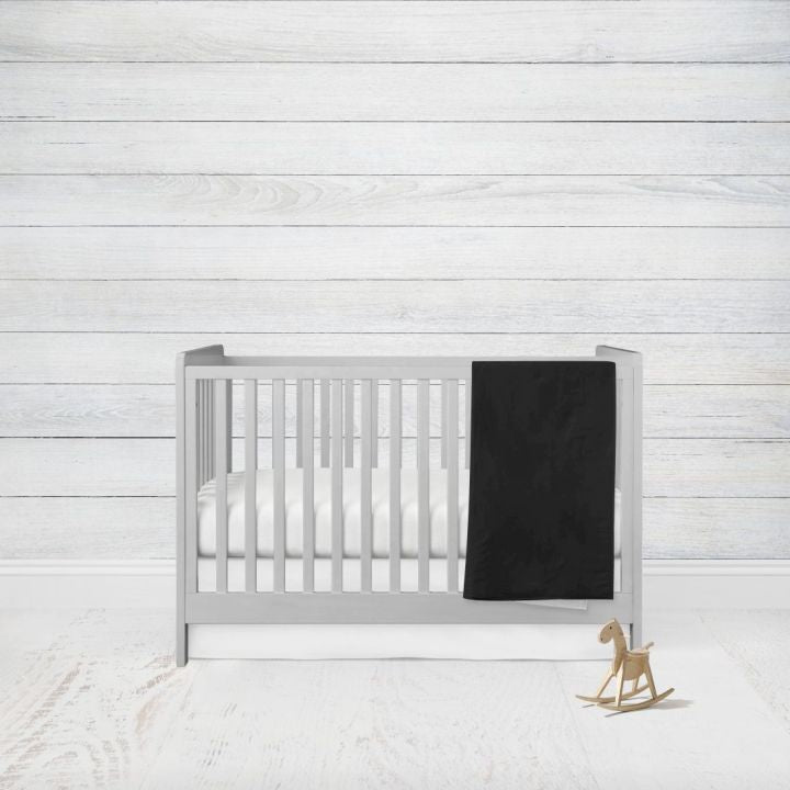 Black Mini Crib Bedding, 2 - Piece Set - The Creative Raccoon