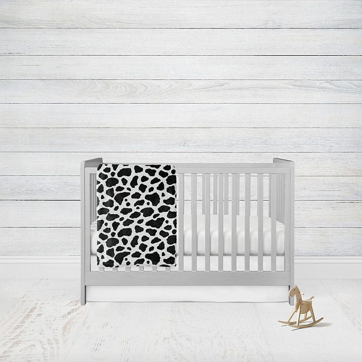 Cow Crib Bedding Set with Cow Minky Blanket - The Creative Raccoon