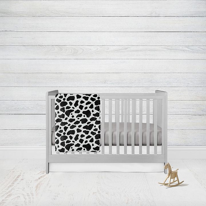 Cow Crib Bedding Set with Cow Minky Blanket - The Creative Raccoon