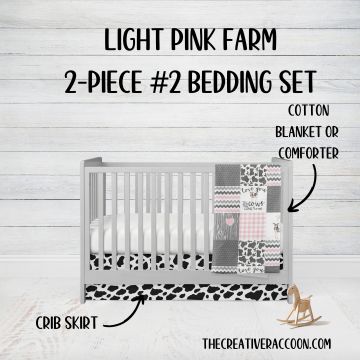 Cow Print Crib Bedding, 2 - Piece Set #2 - The Creative Raccoon