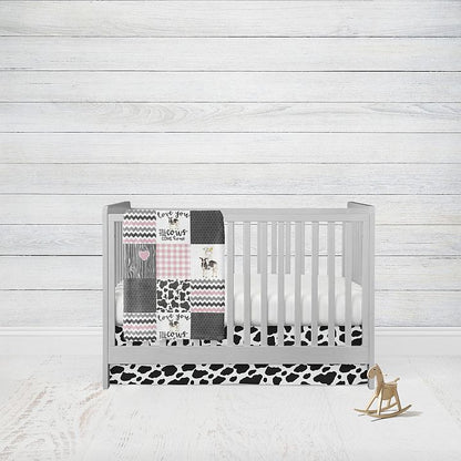 Cow Print Crib Bedding, 2 - Piece Set #2 - The Creative Raccoon