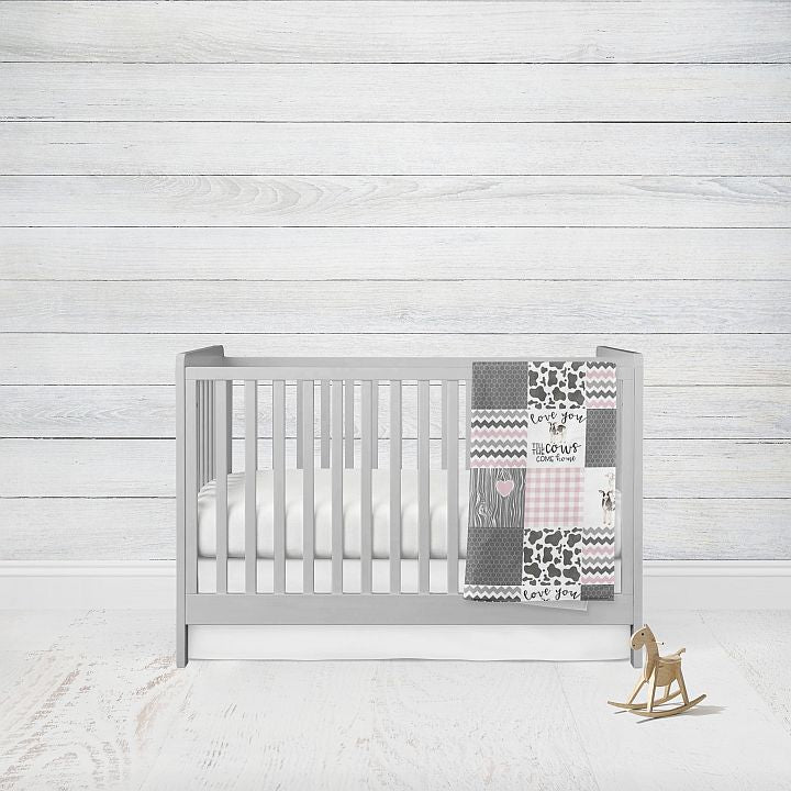 Cow Print Crib Bedding, 2 - Piece Set #2 - The Creative Raccoon