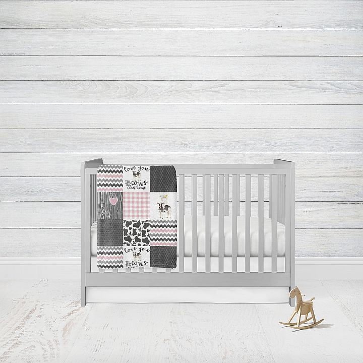 Cow Print Crib Bedding Set, 3 - Piece Set - The Creative Raccoon